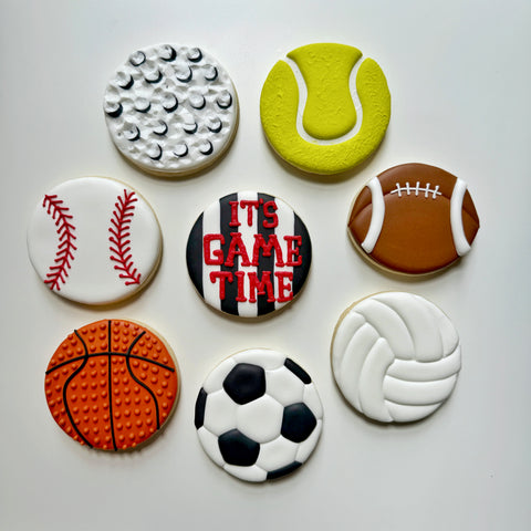 SPORTS PARTY ~ Online Cookie Decorating Class (Birthday, Baby Shower, Bachelor Party & General Party)