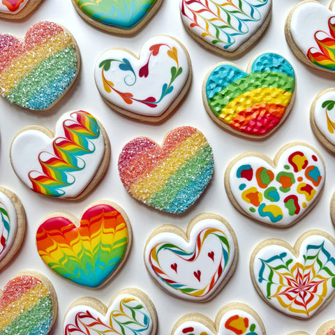 BEGINNER RAINBOW ~ Online Cookie Decorating Class