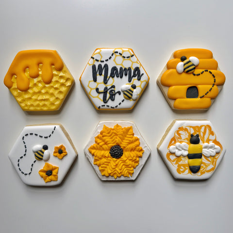 BEE PARTY ~ Online Cookie Decorating Class (Birthday, Baby Shower, Bridal Shower, Wedding & General Party)