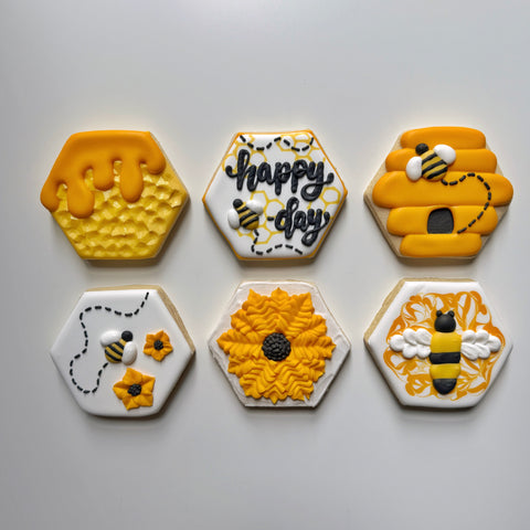 BEE PARTY ~ Online Cookie Decorating Class (Birthday, Baby Shower, Bridal Shower, Wedding & General Party)