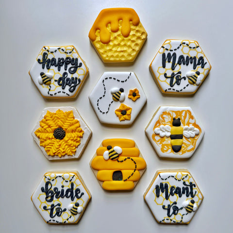 BEE PARTY ~ Online Cookie Decorating Class (Birthday, Baby Shower, Bridal Shower, Wedding & General Party)