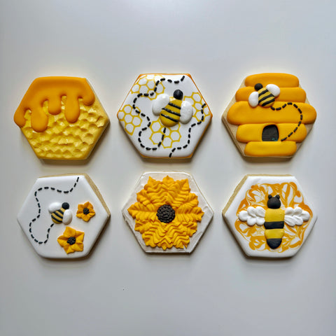 BEE PARTY ~ Online Cookie Decorating Class (Birthday, Baby Shower, Bridal Shower, Wedding & General Party)