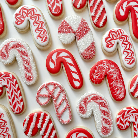 BEGINNER CANDY CANES ~ Online Cookie Decorating Class