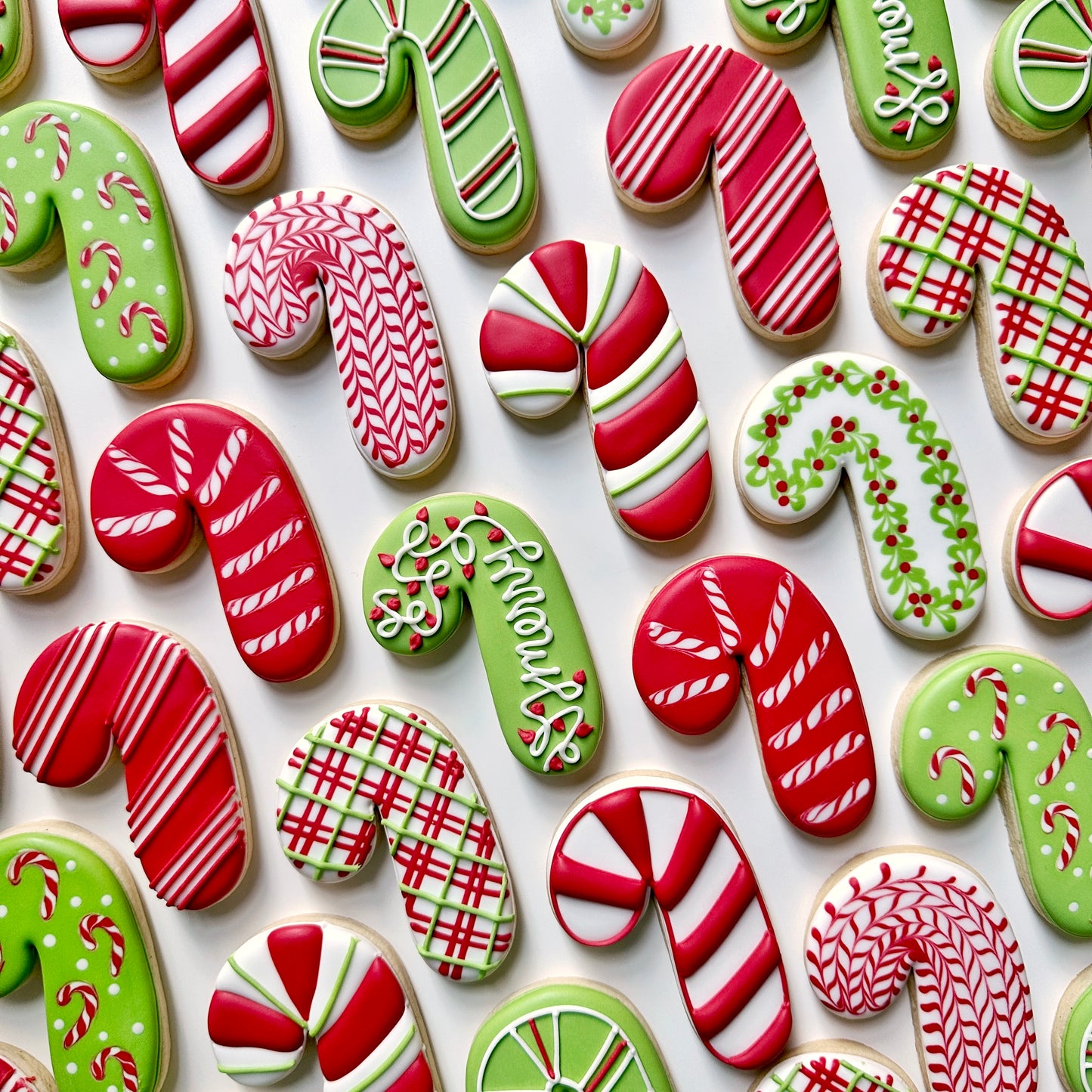 CANDY CANES ~ Advanced Beginner/Intermediate ~ Online Cookie Decorating Class (2023)