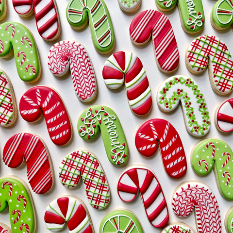 CANDY CANES ~ Online Cookie Decorating Class