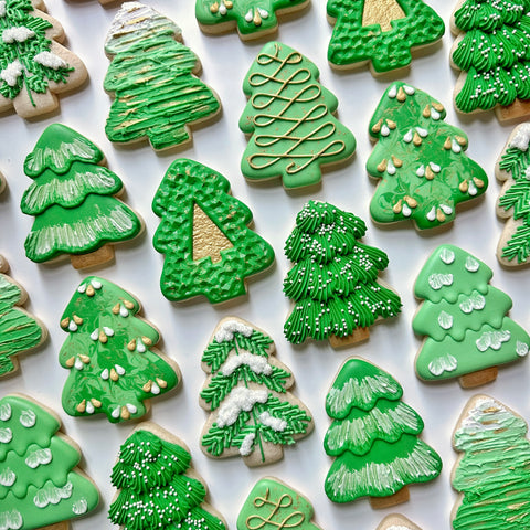 CHRISTMAS TREES ~ Online Cookie Decorating Class