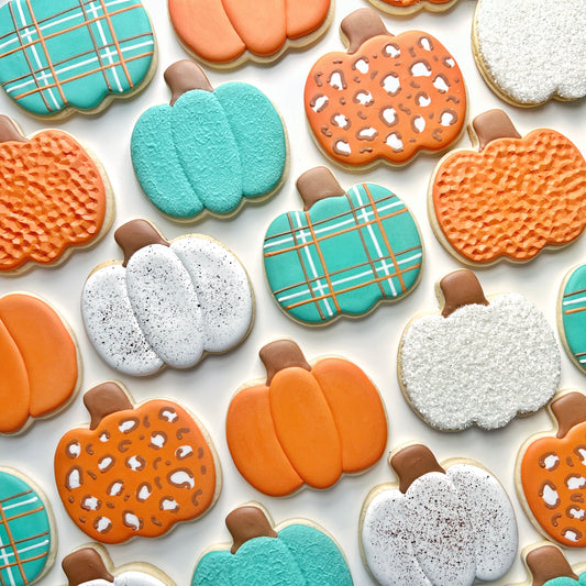 online cookie decorating class: beginner pumpkins