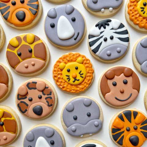 BEGINNER SAFARI ANIMALS ~ Online Cookie Decorating Class