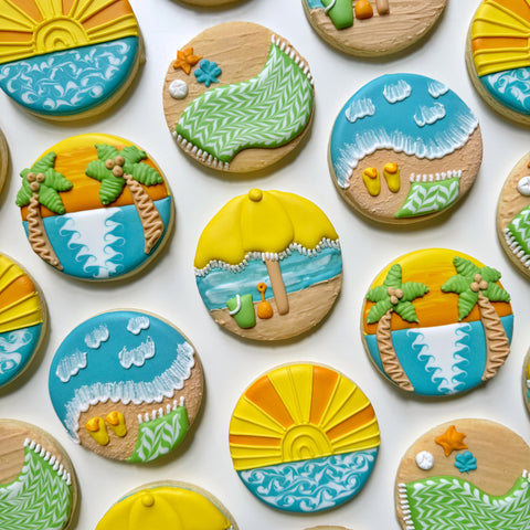 BEACH DAY ~ Online Cookie Decorating Class