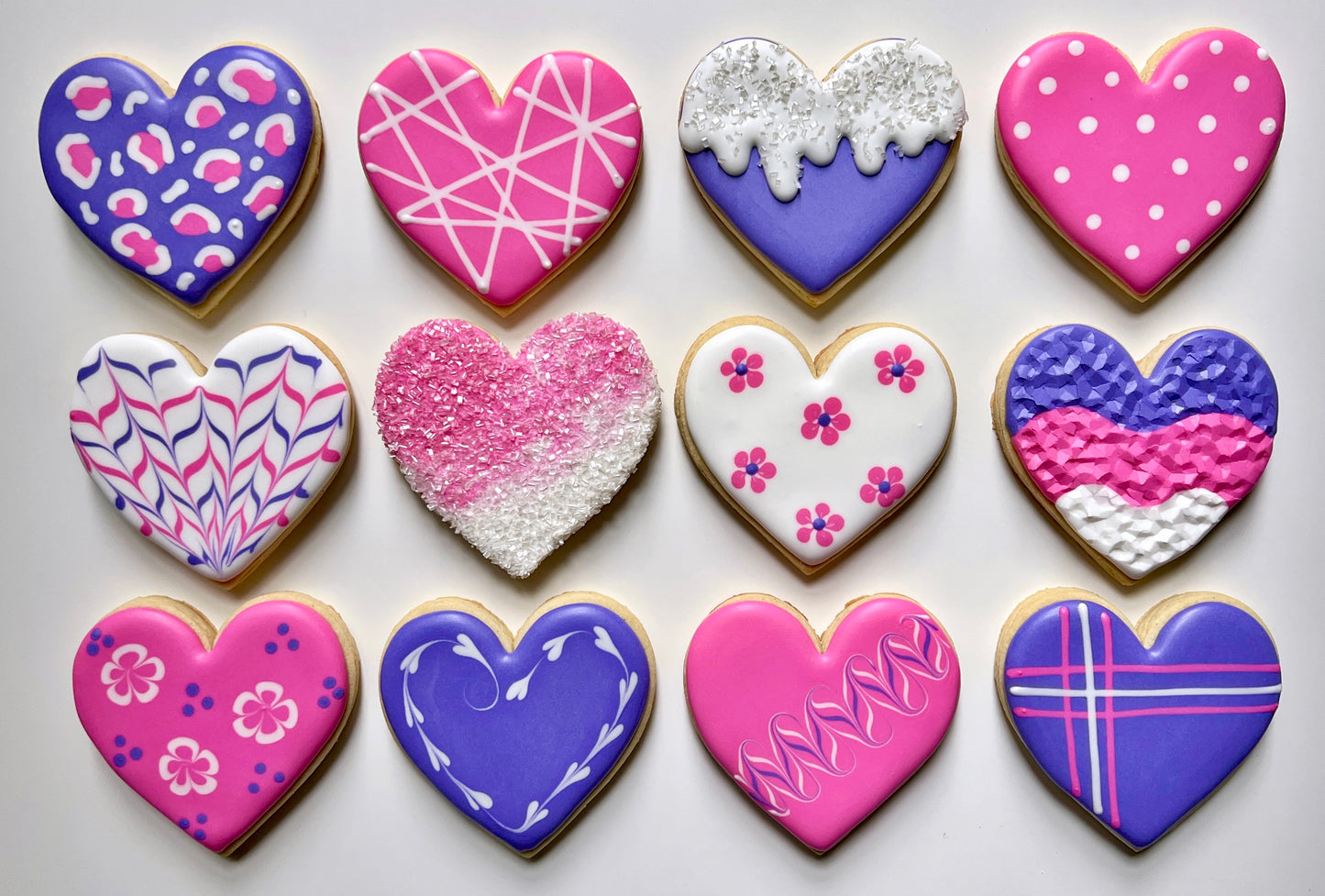 BEGINNER HEARTS ~ Beginner ~ Online Cookie Decorating Class