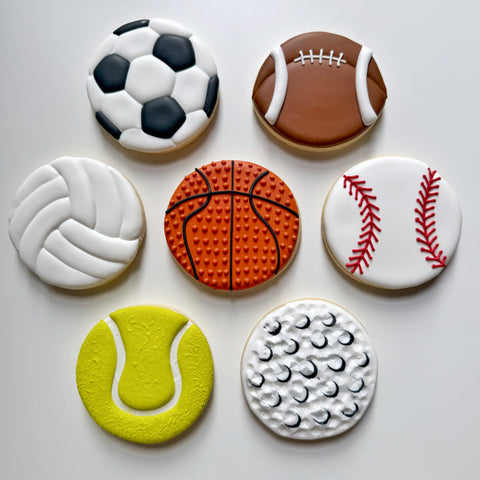 SPORTS PARTY ~ Online Cookie Decorating Class (Birthday, Baby Shower, Bachelor Party & General Party)