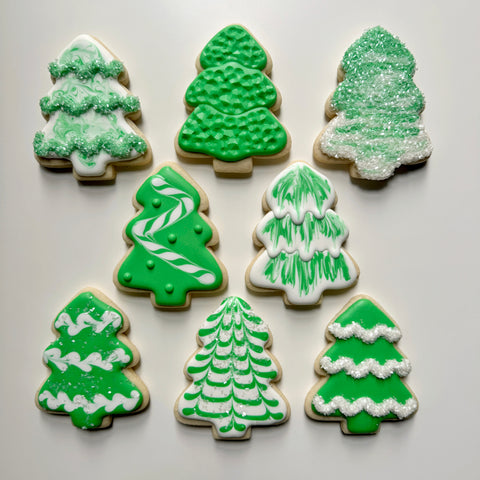 BEGINNER CHRISTMAS TREES ~ Online Cookie Decorating Class