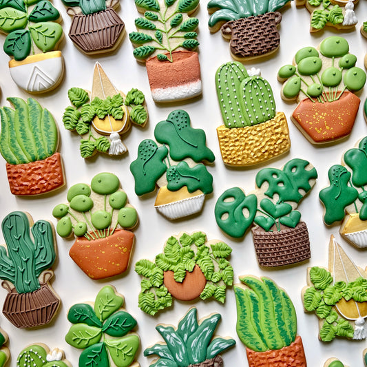 online cookie decorating class: plants