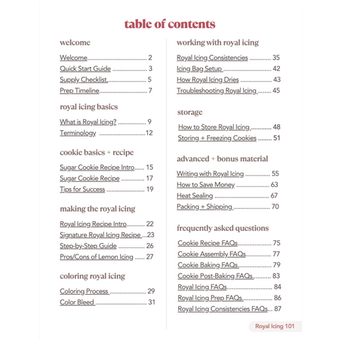 ROYAL ICING 101 EBOOK ~ A Beginner's Guide to Cookie Decorating